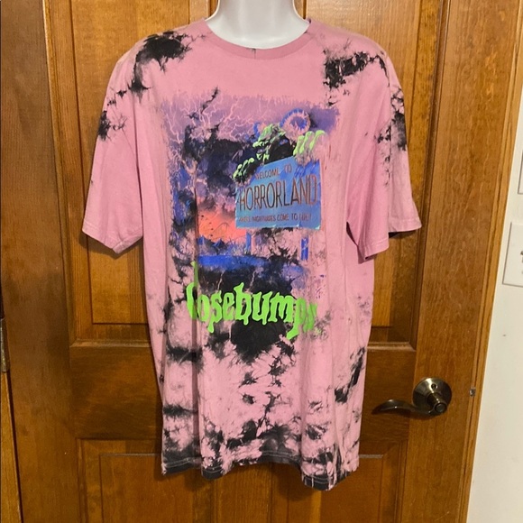 Goosebumps Horrorland Tie Dye T-Shirt UNISEX Size Large Purple Graphic Retro 90s - Picture 1 of 8